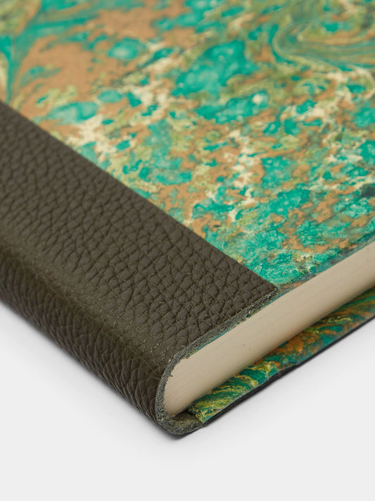 Heritage Series: Hand-Marbled Leather Bound Notebook